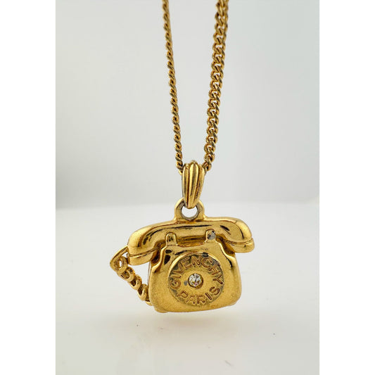 Rare Givenchy Paris New York Old Fashioned Telephone Necklace