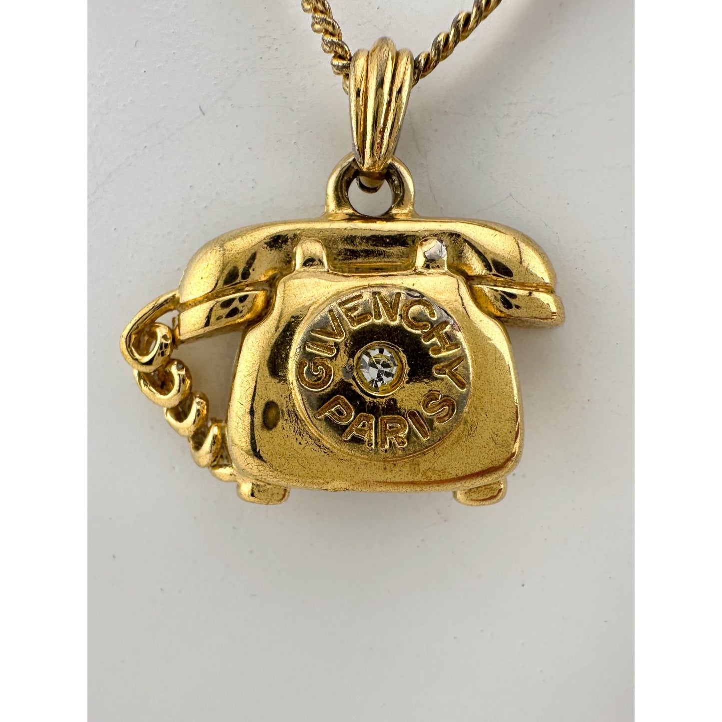 Rare Givenchy Paris New York Old Fashioned Telephone Necklace