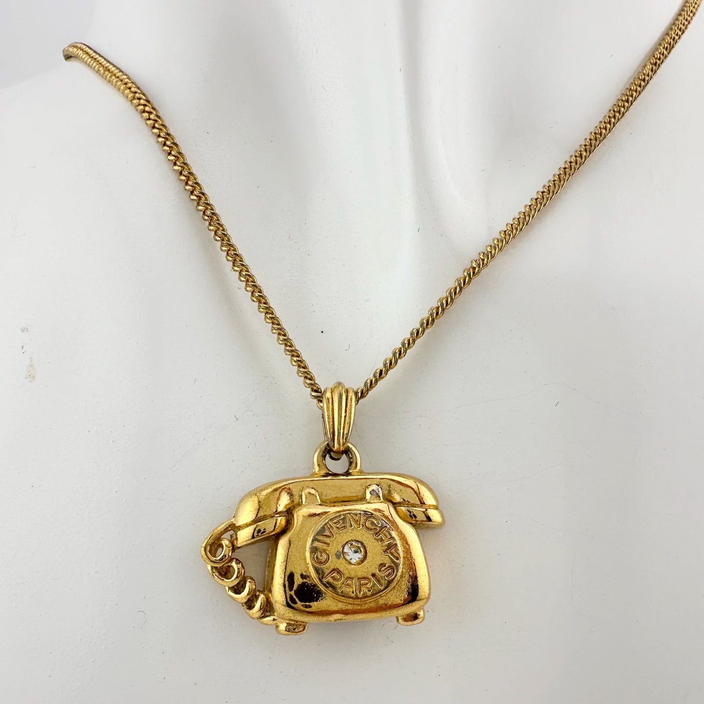 Rare Givenchy Paris New York Old Fashioned Telephone Necklace