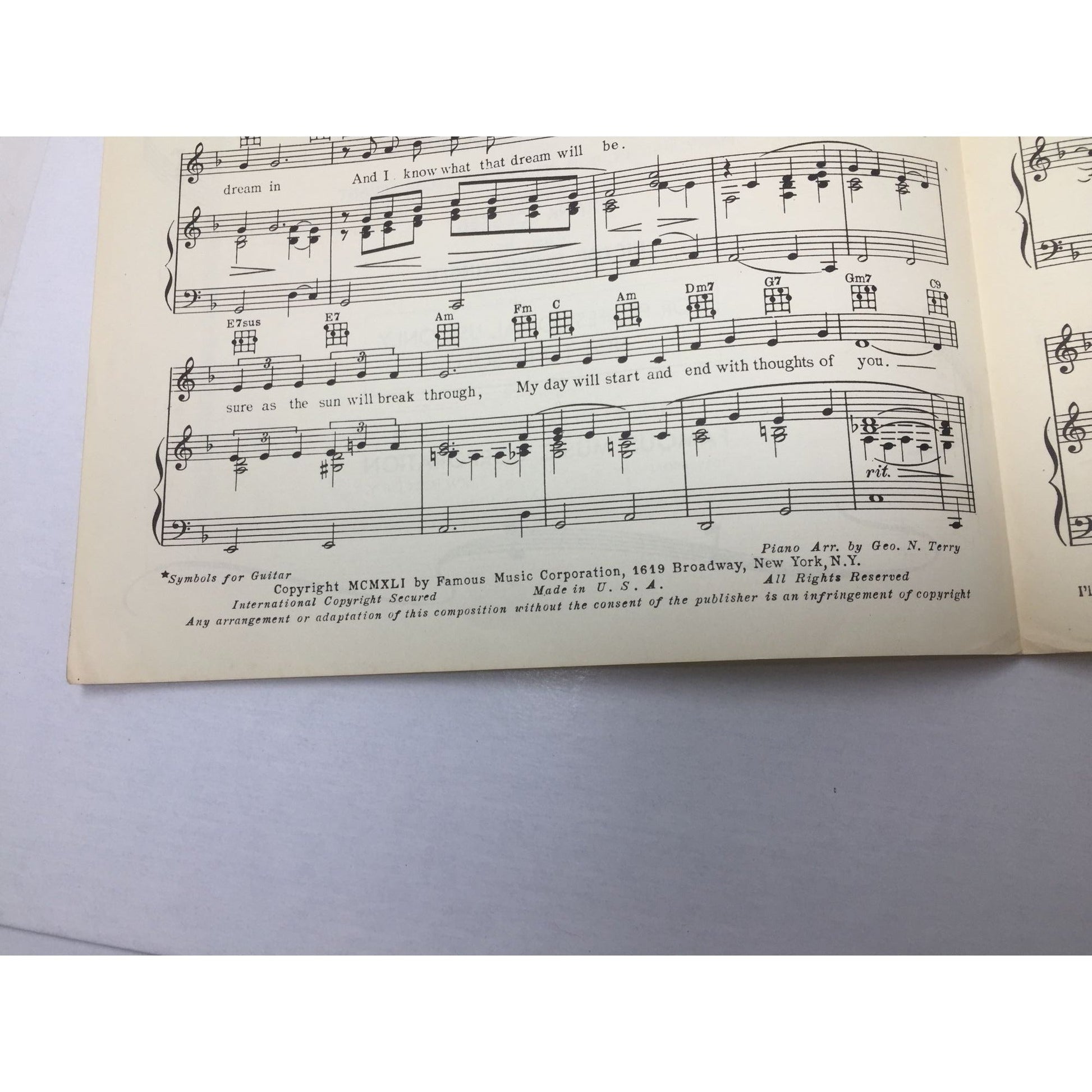 vintage sheet music for the song "I'll Never Let a Day Pass By" A+ Stuff  A+ Stuff