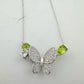 Natural Peridot Butterfly Necklace