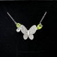 Natural Peridot Butterfly Necklace