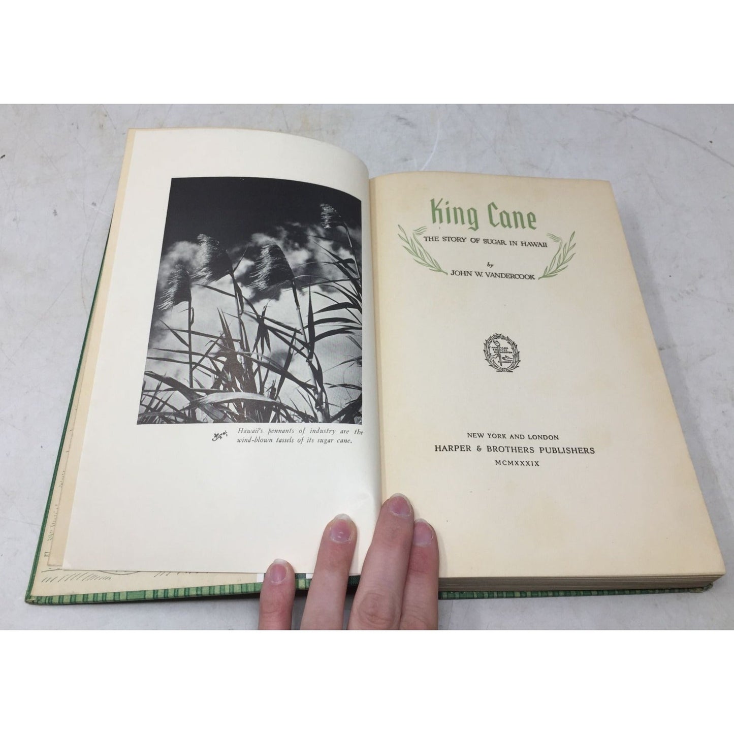 Collectible Hardcover Book Titled "King Cane: The Story of Sugar in Hawaii unbranded  A+ Stuff Sheet Music
