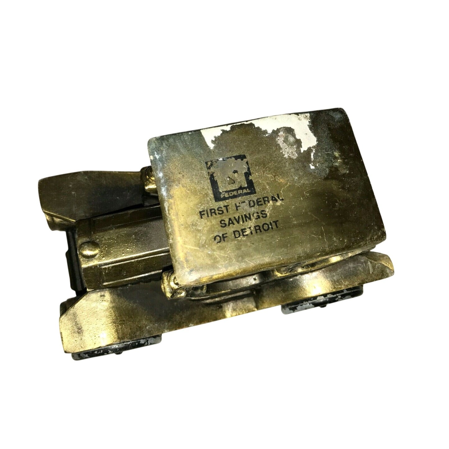 Vintage FIRST FEDERAL SAVINGS Of DETROIT Classic Car Money Bank Promo Item (1974)