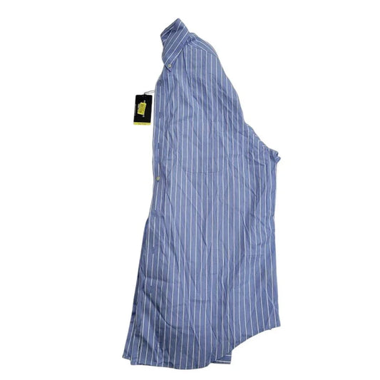 ROUNDTREE and YORKE Mens XLT Blue with WHite stripes button down dress shirt - Tags still attached roundtree and yorke  A+ Stuff Shirts & Tops