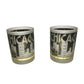 CHICAGO Tumblers SOUVENIR Gold and Black w Frosted Glass Chicago  A+ Stuff Glass