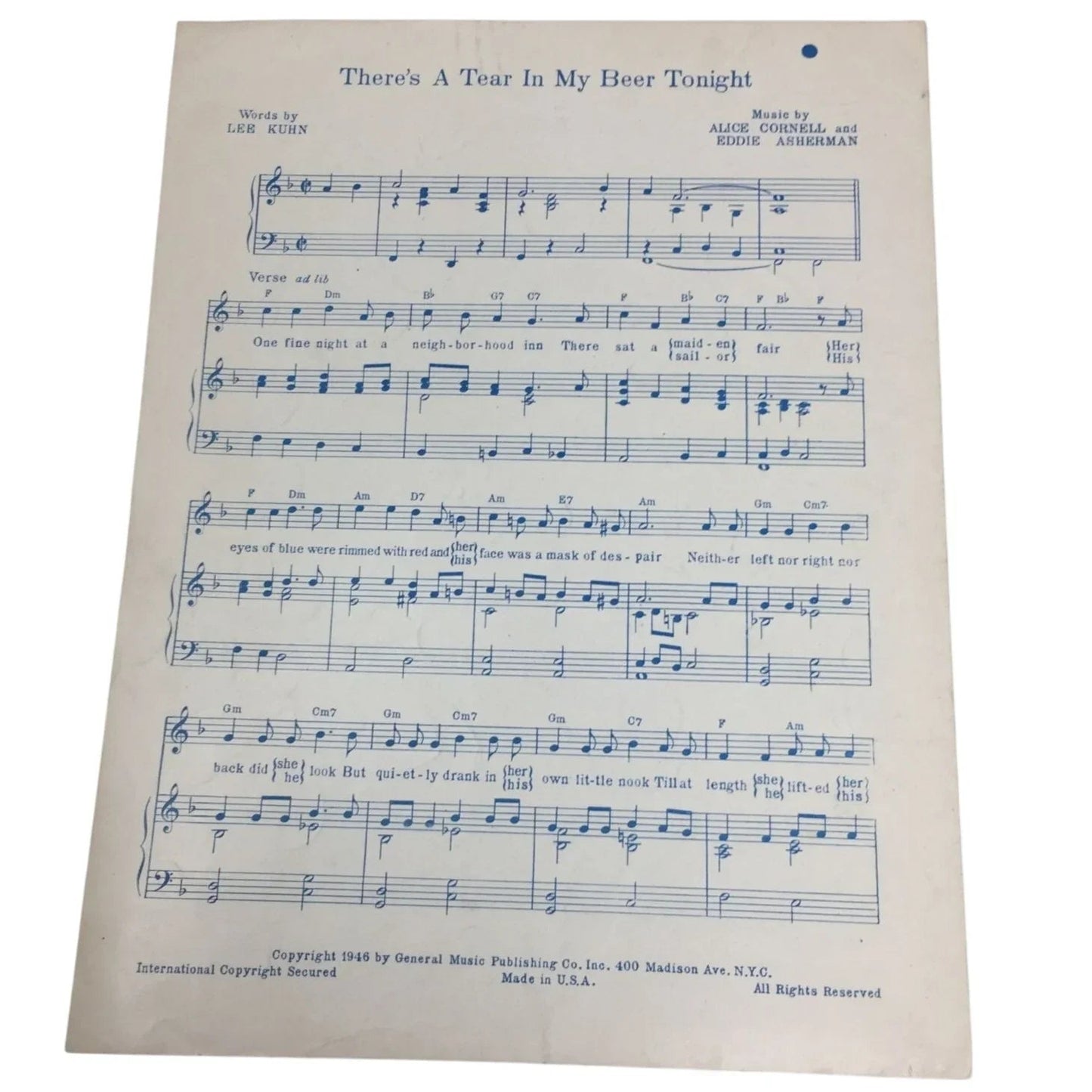 If I Had My Life to Live Over by Henry Tobias, Moe Jaffe, and Larry Vincent - A+ Stuff - SHEET MUSIC - A+ Stuff