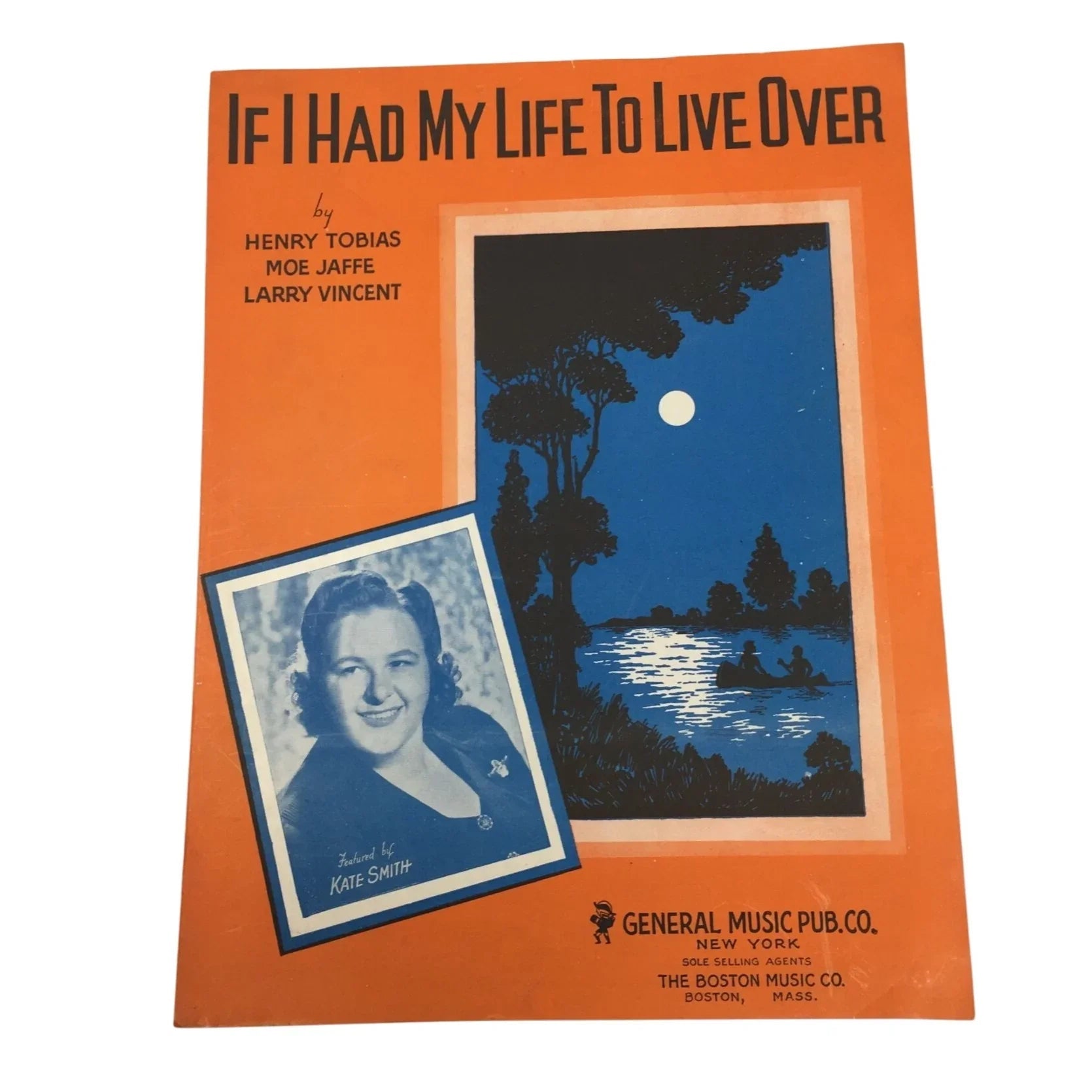 If I Had My Life to Live Over by Henry Tobias, Moe Jaffe, and Larry Vincent - A+ Stuff - SHEET MUSIC - A+ Stuff