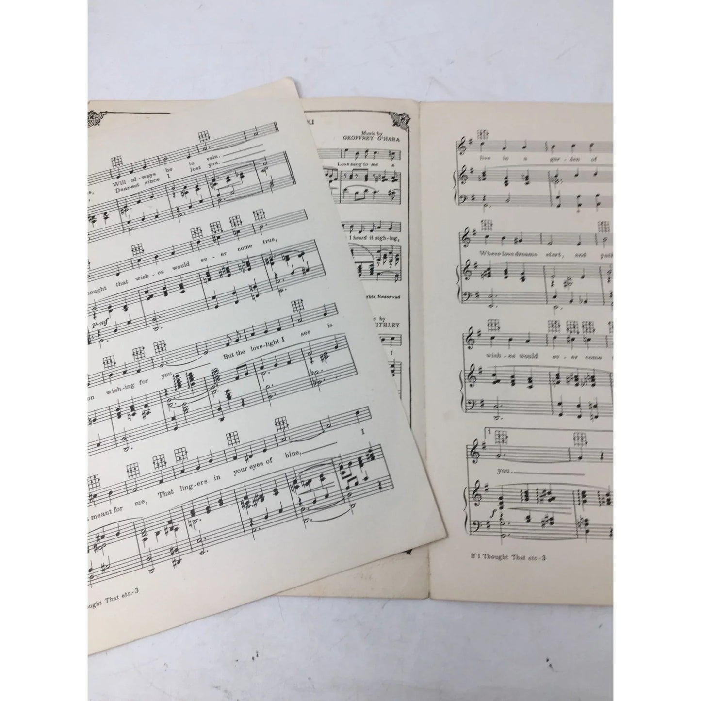 ''If I Thought That Wishes Would Ever Come True'' Vintage Sheet Music - A+ Stuff - SHEET MUSIC - A+ Stuff