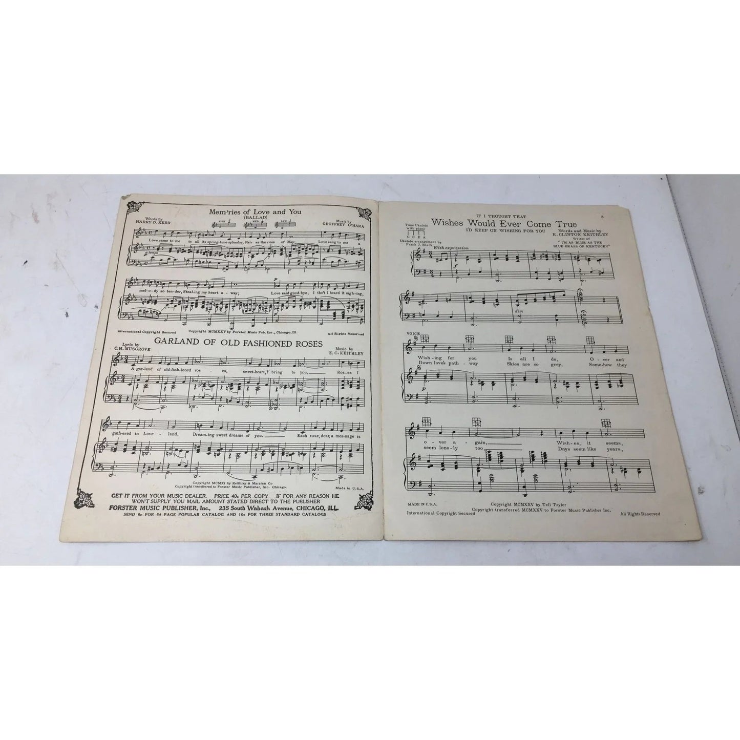 ''If I Thought That Wishes Would Ever Come True'' Vintage Sheet Music - A+ Stuff - SHEET MUSIC - A+ Stuff