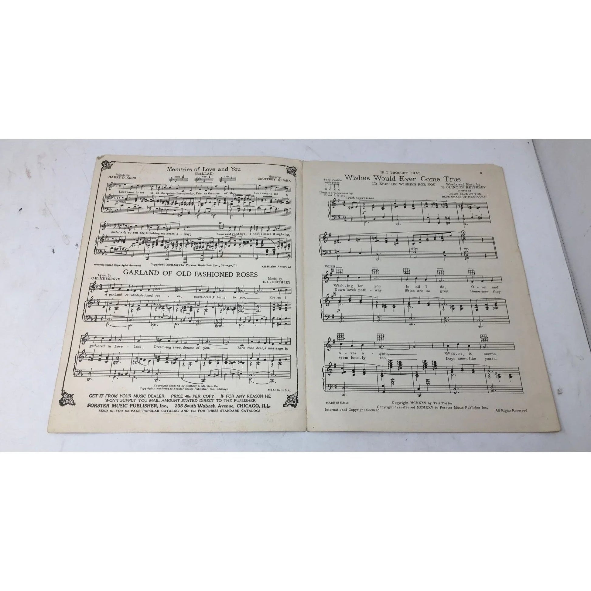 ''If I Thought That Wishes Would Ever Come True'' Vintage Sheet Music - A+ Stuff - SHEET MUSIC - A+ Stuff