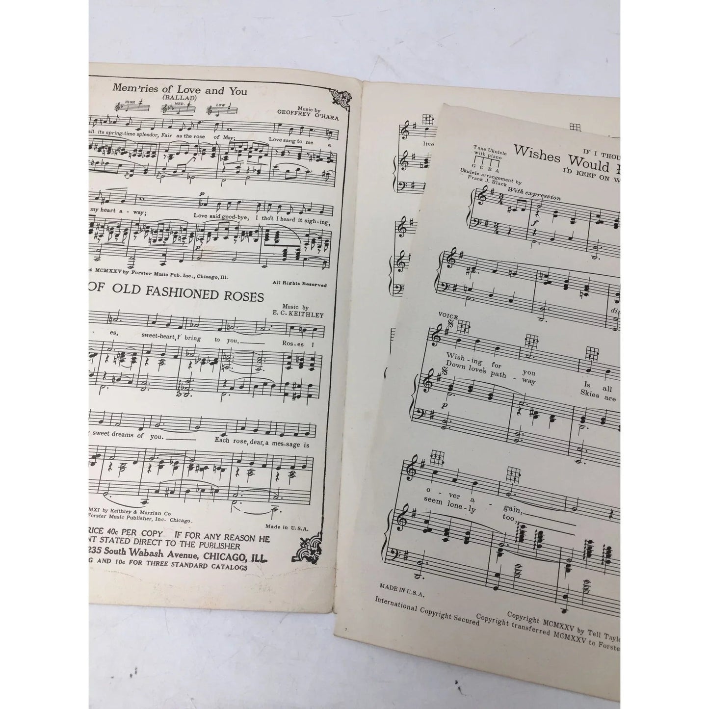 ''If I Thought That Wishes Would Ever Come True'' Vintage Sheet Music - A+ Stuff - SHEET MUSIC - A+ Stuff