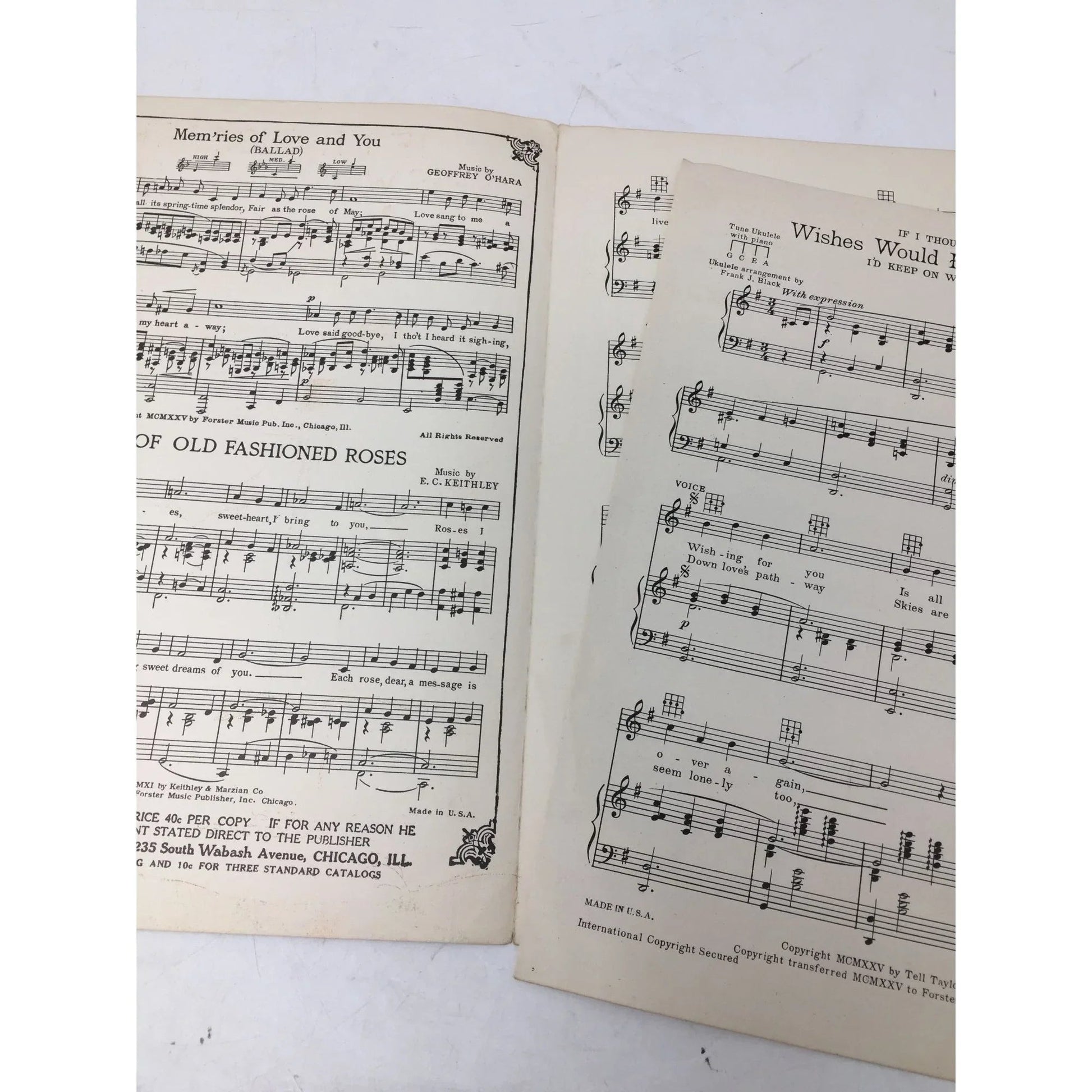 ''If I Thought That Wishes Would Ever Come True'' Vintage Sheet Music - A+ Stuff - SHEET MUSIC - A+ Stuff
