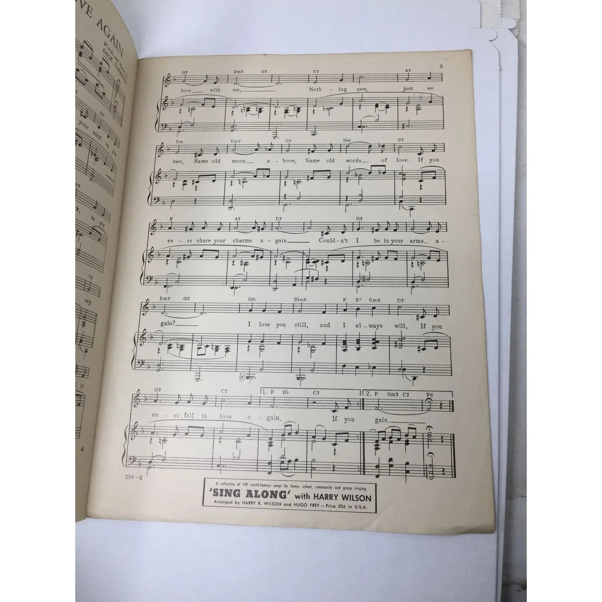 ''IF YOU EVER FALL IN LOVE AGAIN'' BY DICK FARRELLY - A+ Stuff - Sheet Music - A+ Stuff