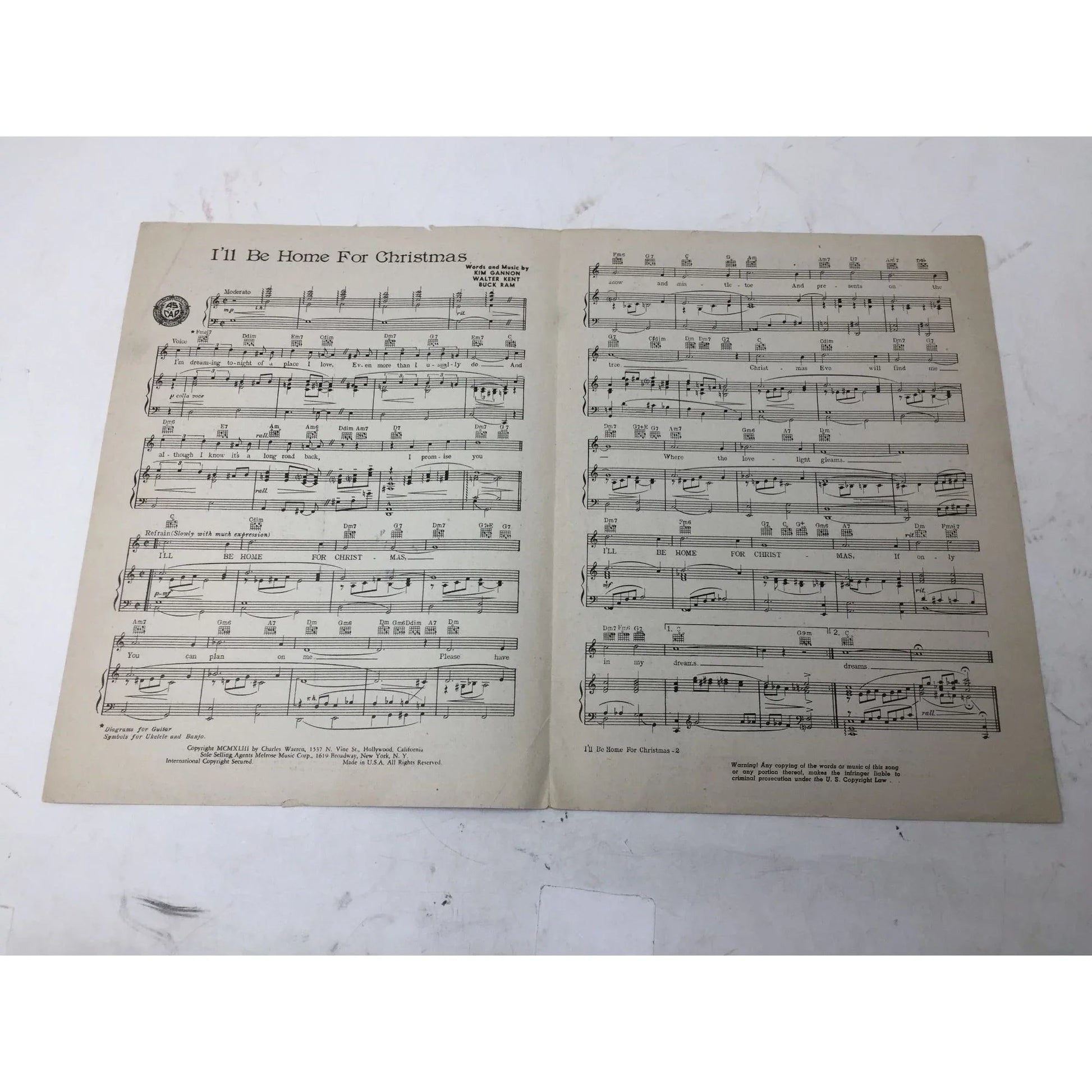 ''I'll be Home for Christmas (If only in my dreams)'' Sheet Music - A+ Stuff - Sheet Music - A+ Stuff