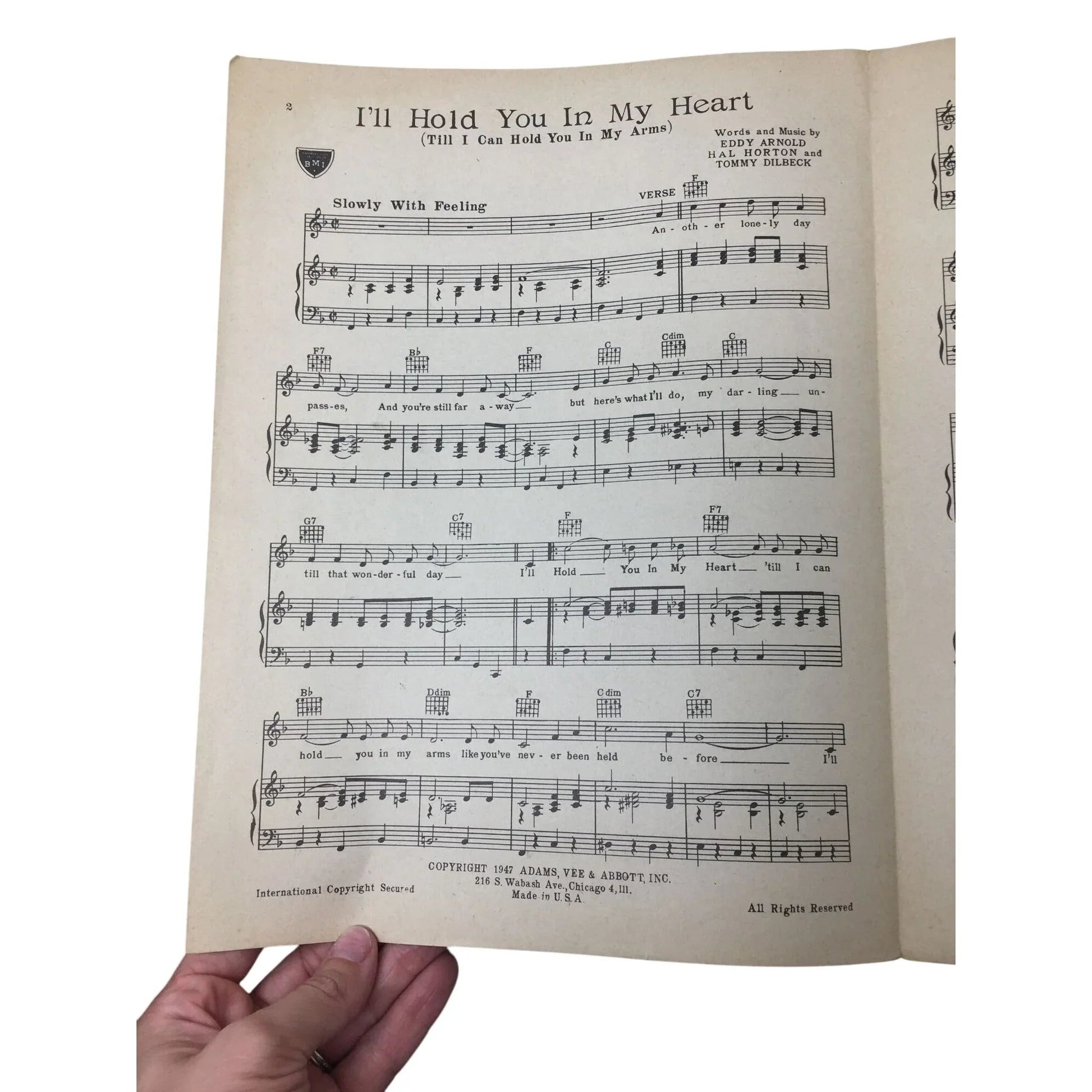 ''I'll Hold You in My Heart ('Till I Can Hold You in My Arms)'' Sheet Music - A+ Stuff - SHEET MUSIC - A+ Stuff