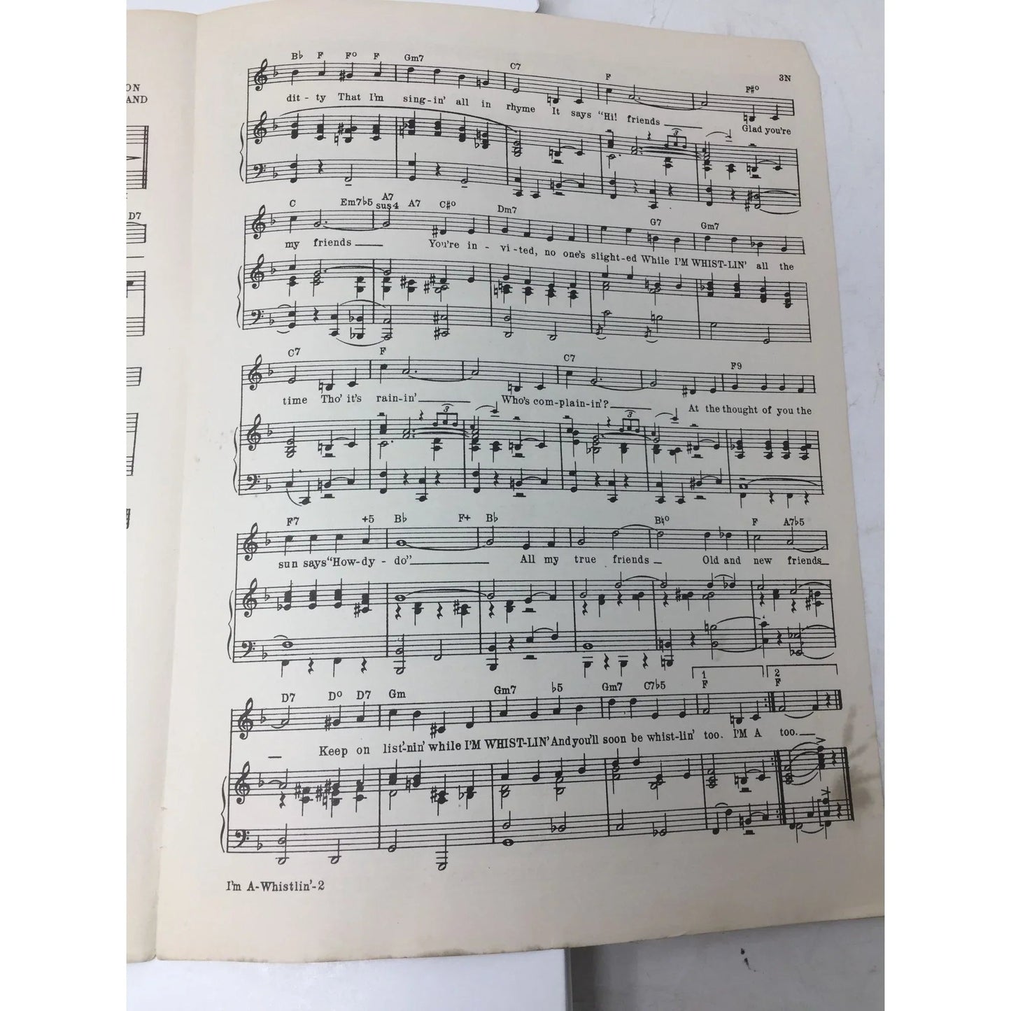 ''I'm A Whistlin''' by Jimmy Eaton and Terry Shand - A+ Stuff - SHEET MUSIC - A+ Stuff