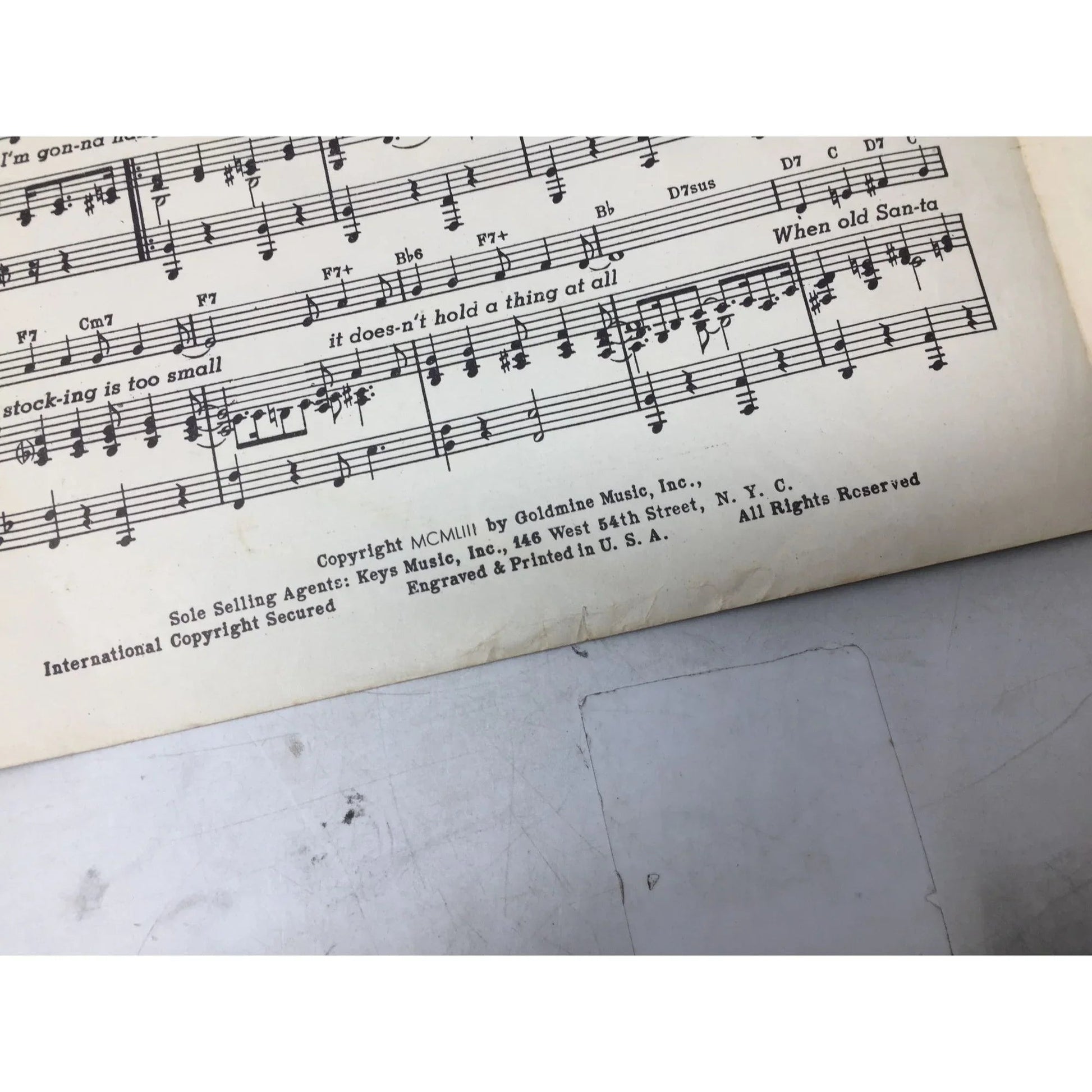 ''I'm Gonna Hang Up Mommy's Stocking'' Vintage 1953 Sheet Music book - Goldmine music inc - Sheet Music - A+ Stuff