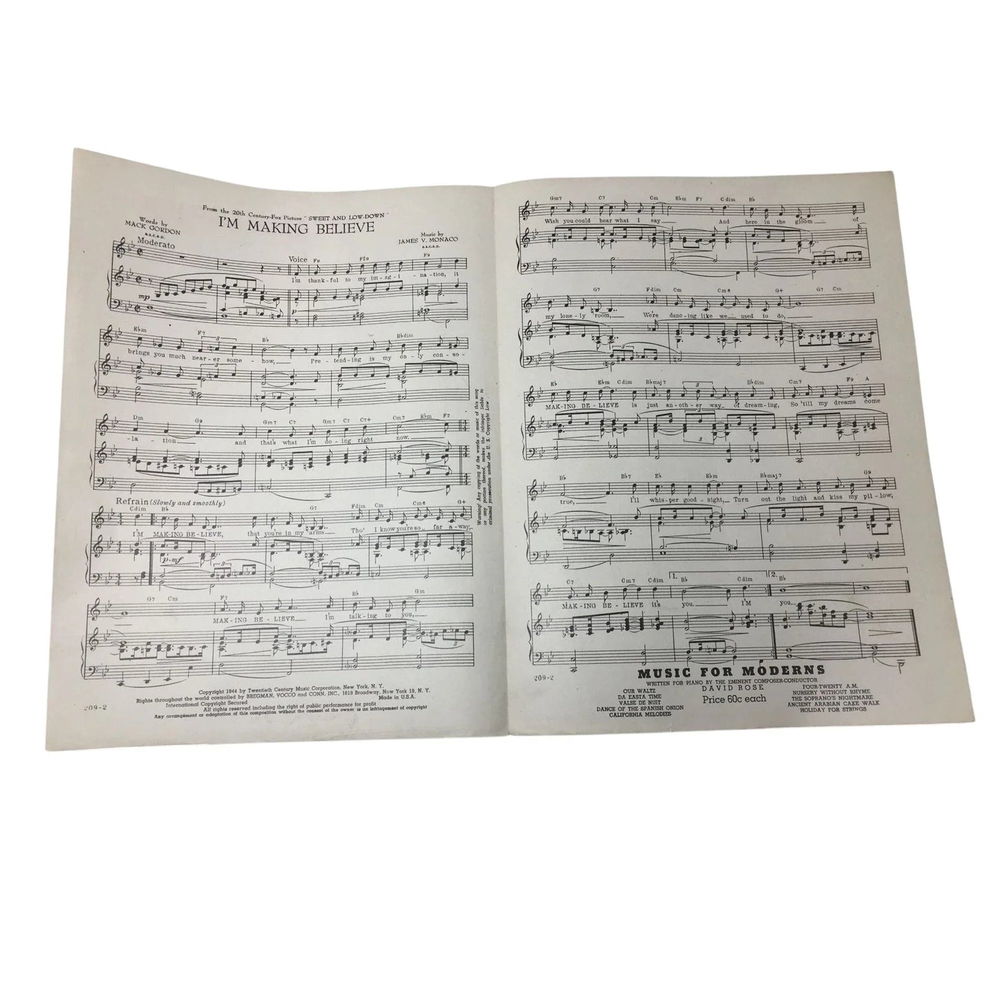 "I'm Making Believe" Vintage Piano Sheet Music - A+ Stuff - SHEET MUSIC - A+ Stuff