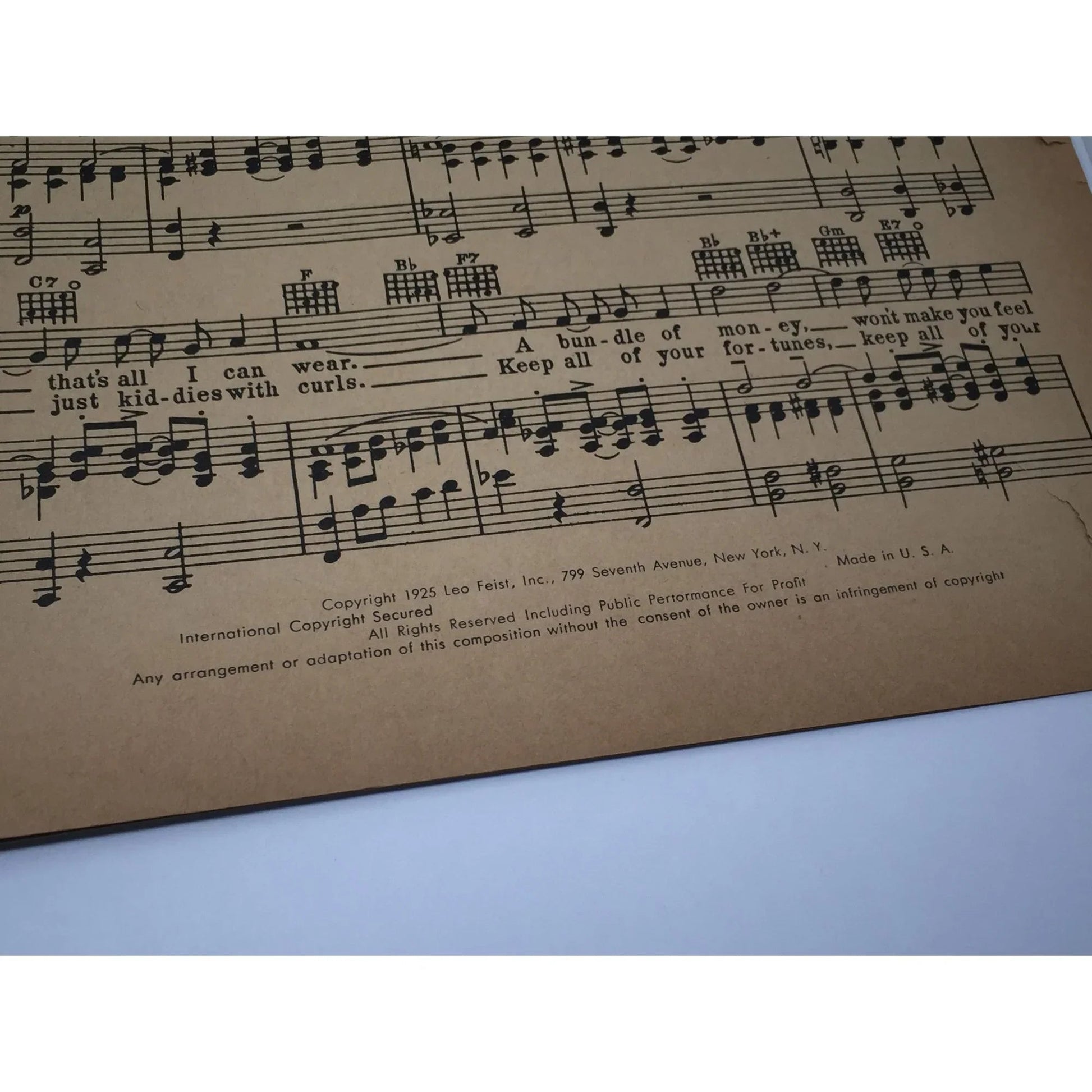 ''I'm Sitting on Top of the World'' Vintage Sheet Music - Leo Feist inc - SHEET MUSIC - A+ Stuff