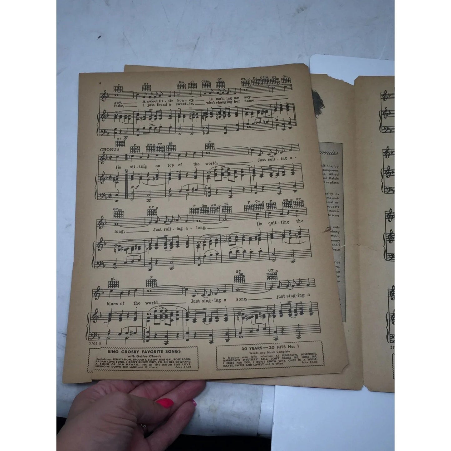 ''I'm Sitting on Top of the World'' Vintage Sheet Music - Leo Feist inc - SHEET MUSIC - A+ Stuff