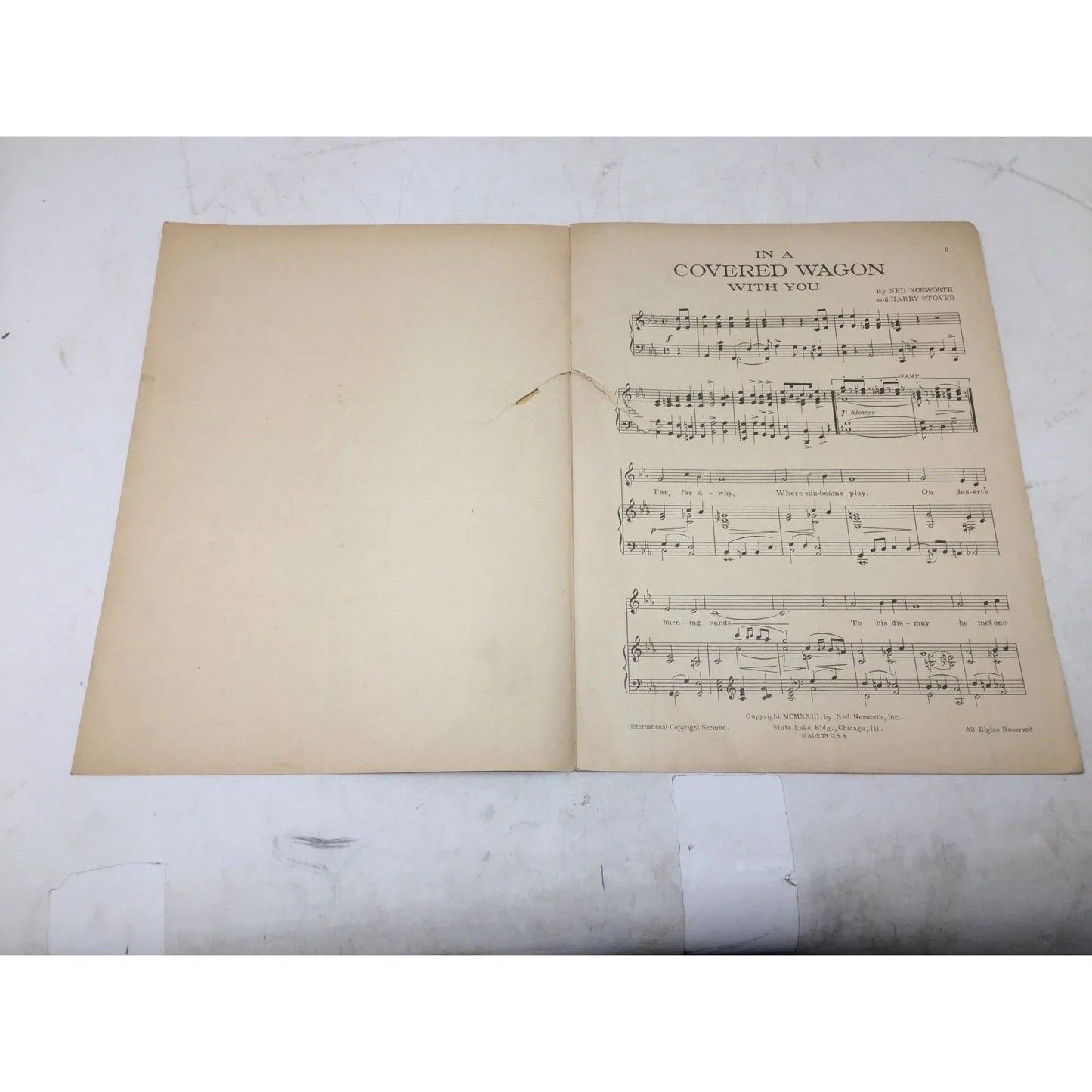 ''IN A COVERED WAGON WITH YOU'' SHEET MUSIC BOOK - A+ Stuff - SHEET MUSIC - A+ Stuff
