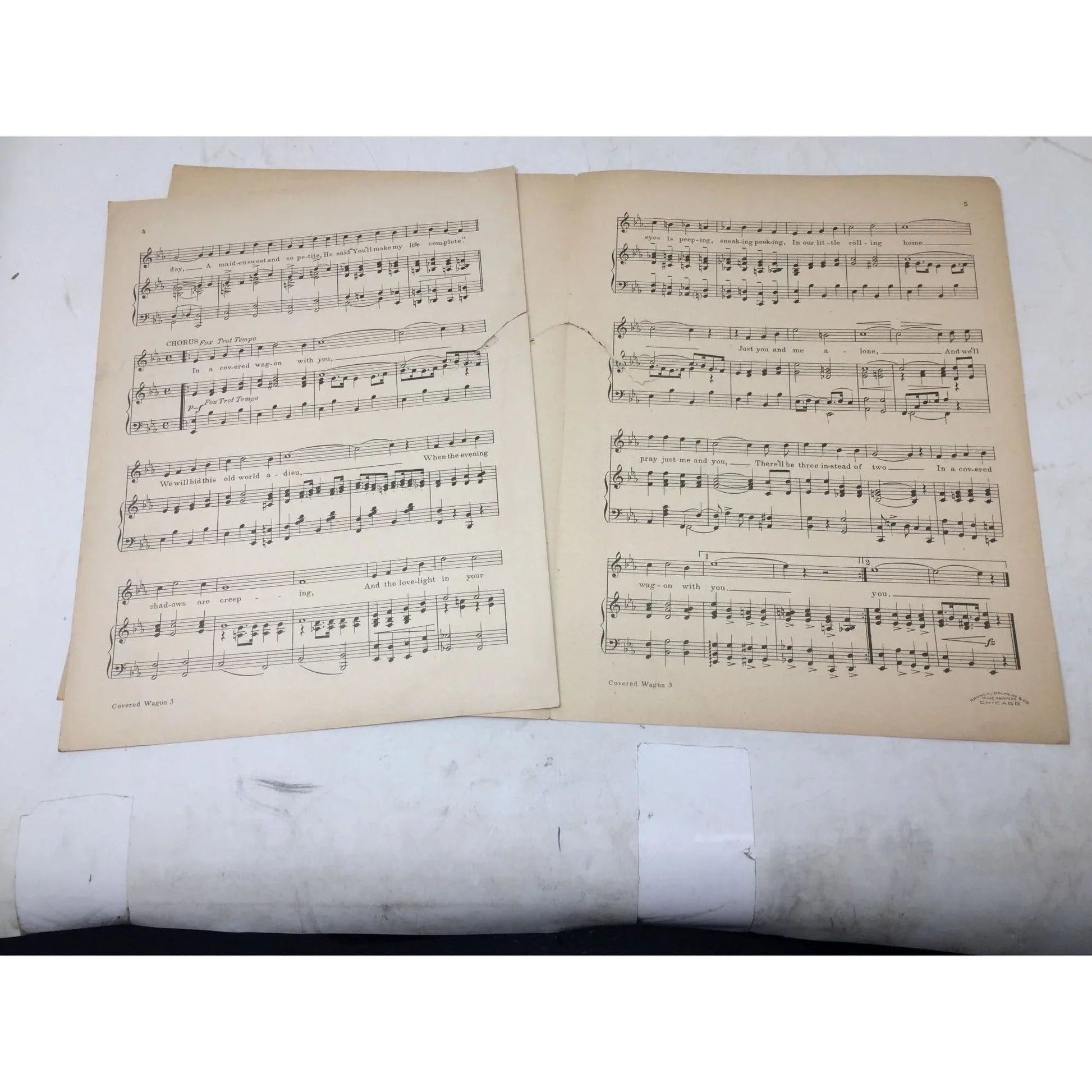 ''IN A COVERED WAGON WITH YOU'' SHEET MUSIC BOOK - A+ Stuff - SHEET MUSIC - A+ Stuff