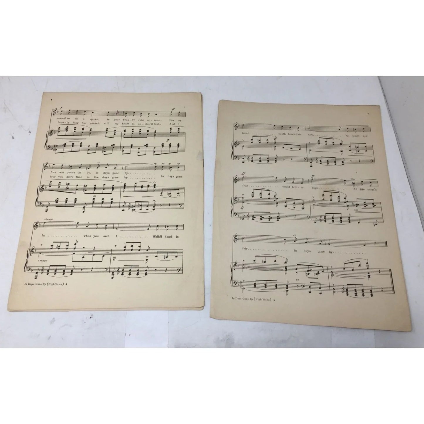 IN DAYS GONE BY VINTAGE SHEET MUSIC BOOK - A+ Stuff - SHEET MUSIC - A+ Stuff