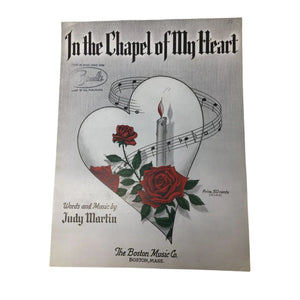 ''In The Chapel of my Heart'' Vintage 1954 sheet music