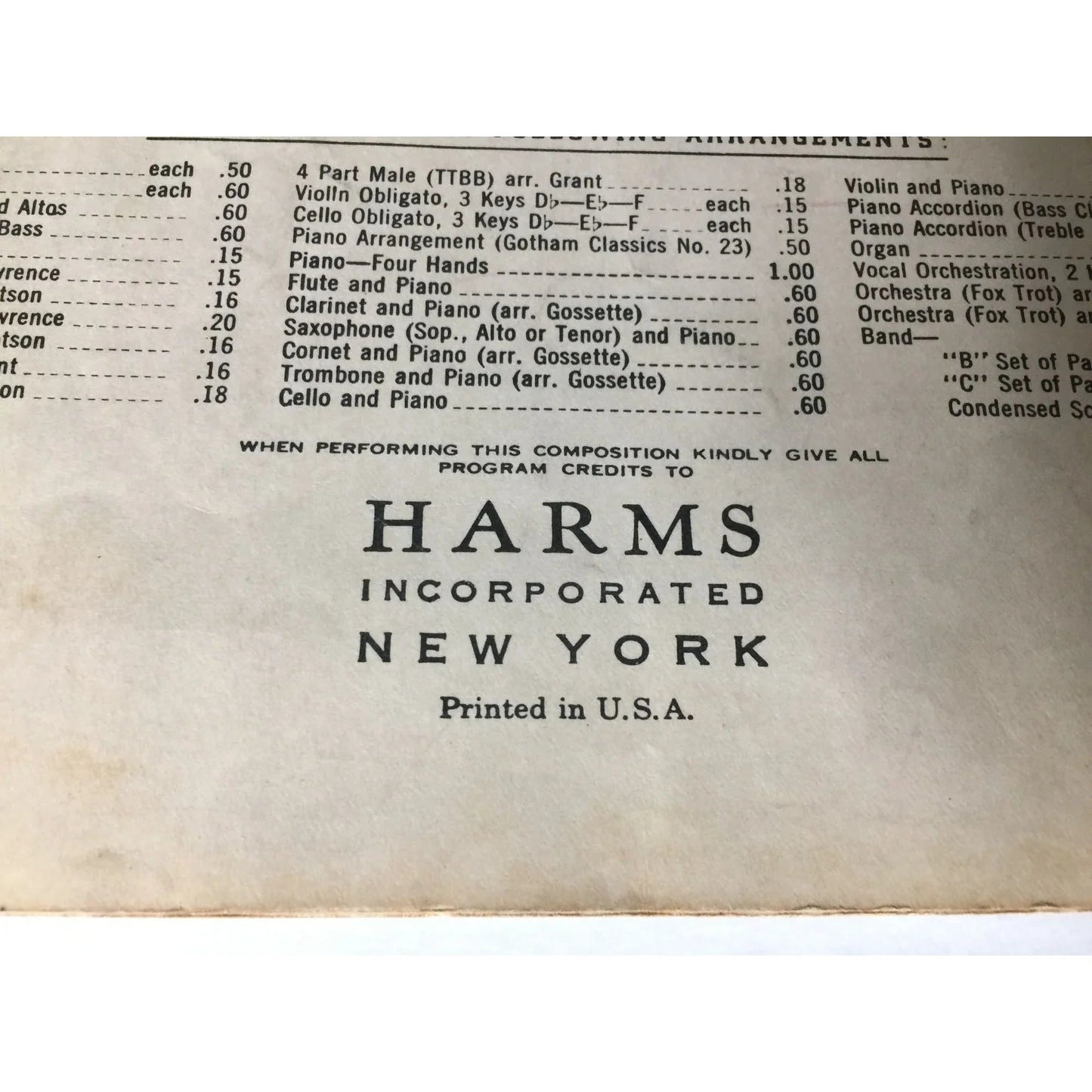 ''INDIAN LOVE CALL'' From the Musical Comedy ''Rose - Marie'' - A+ Stuff - Sheet Music - A+ Stuff