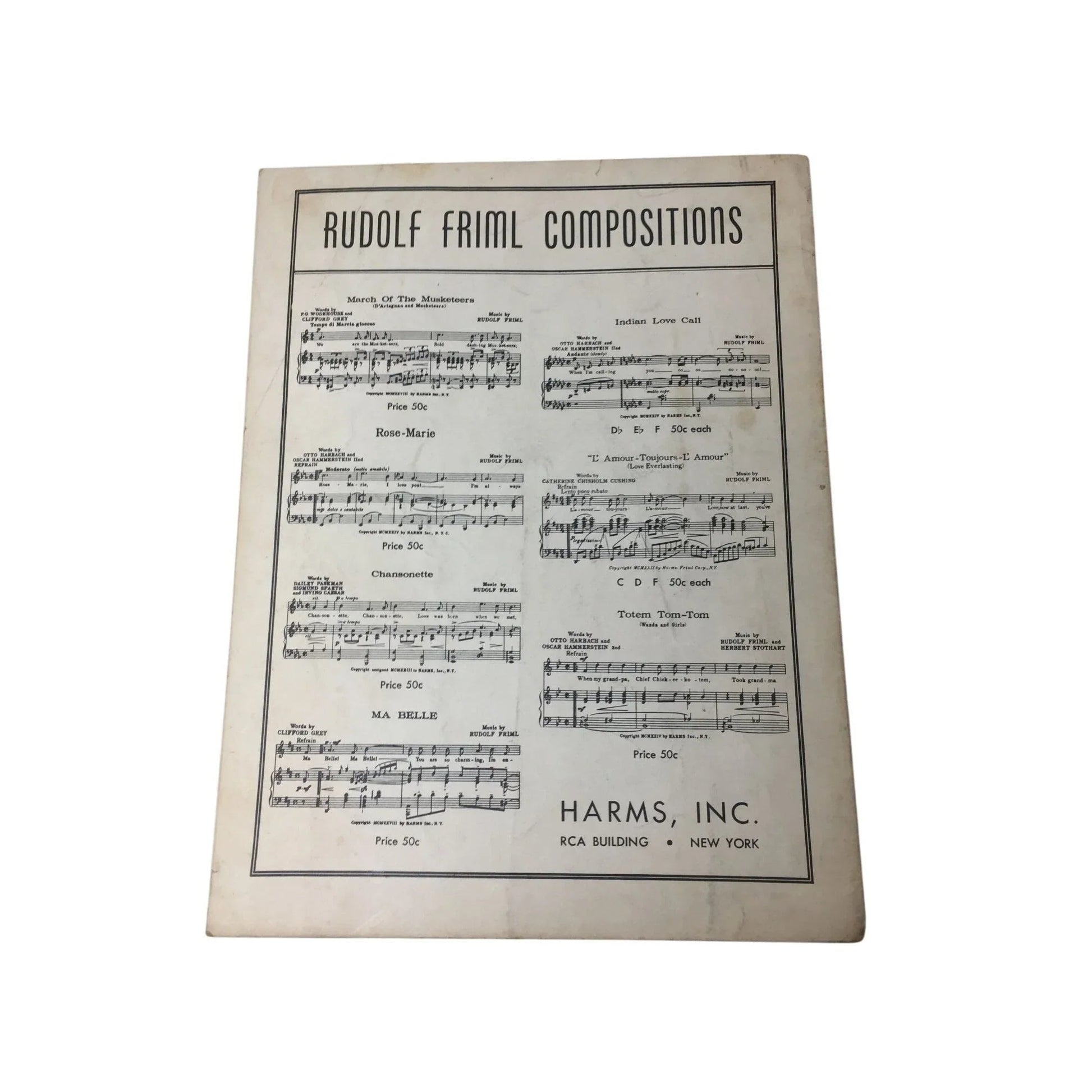 ''INDIAN LOVE CALL'' From the Musical Comedy ''Rose - Marie'' - A+ Stuff - Sheet Music - A+ Stuff