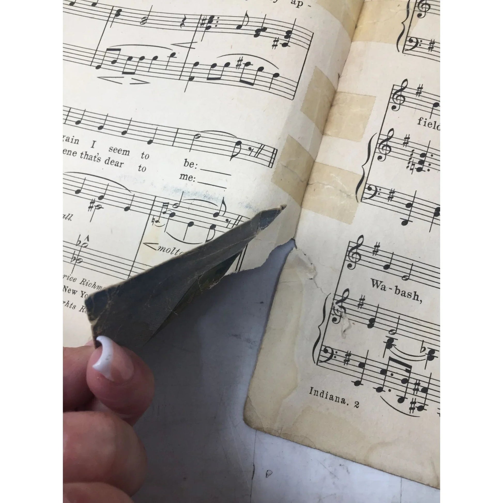 ''INDIANA'' VINTAGE SHEET MUSIC - A+ Stuff - SHEET MUSIC - A+ Stuff