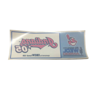 Indians 05 Sponsored by IBEW Local 129 The News Station WEOL AM930 Decal