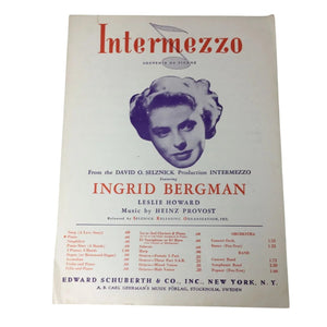 Intermezzo Souvenir De Vienne Vintage Sheet Music book