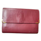 Cartier Burgundy Leather Bifold Wallet with Kisslock Coin Purse