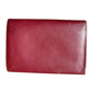 Cartier Burgundy Leather Bifold Wallet with Kisslock Coin Purse