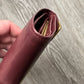 Cartier Burgundy Leather Bifold Wallet with Kisslock Coin Purse