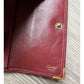 Cartier Burgundy Leather Bifold Wallet with Kisslock Coin Purse