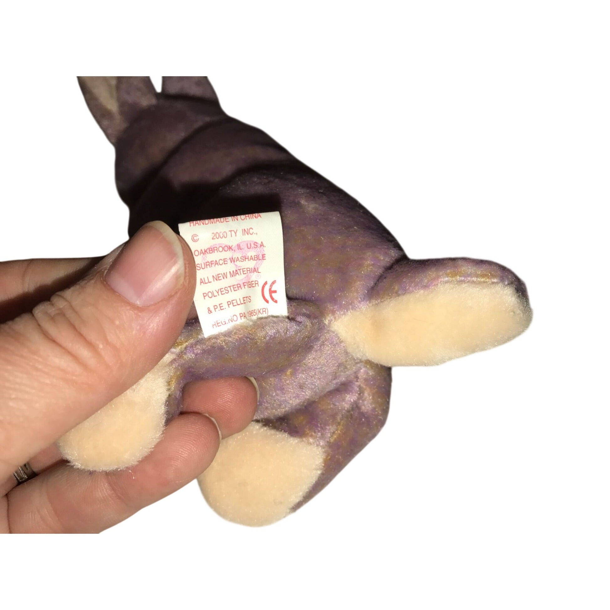 Springy the Bunny Beanie Baby from 2000 TY Beanie Baby  A+ Stuff Plush Toys / Stuffed Animals