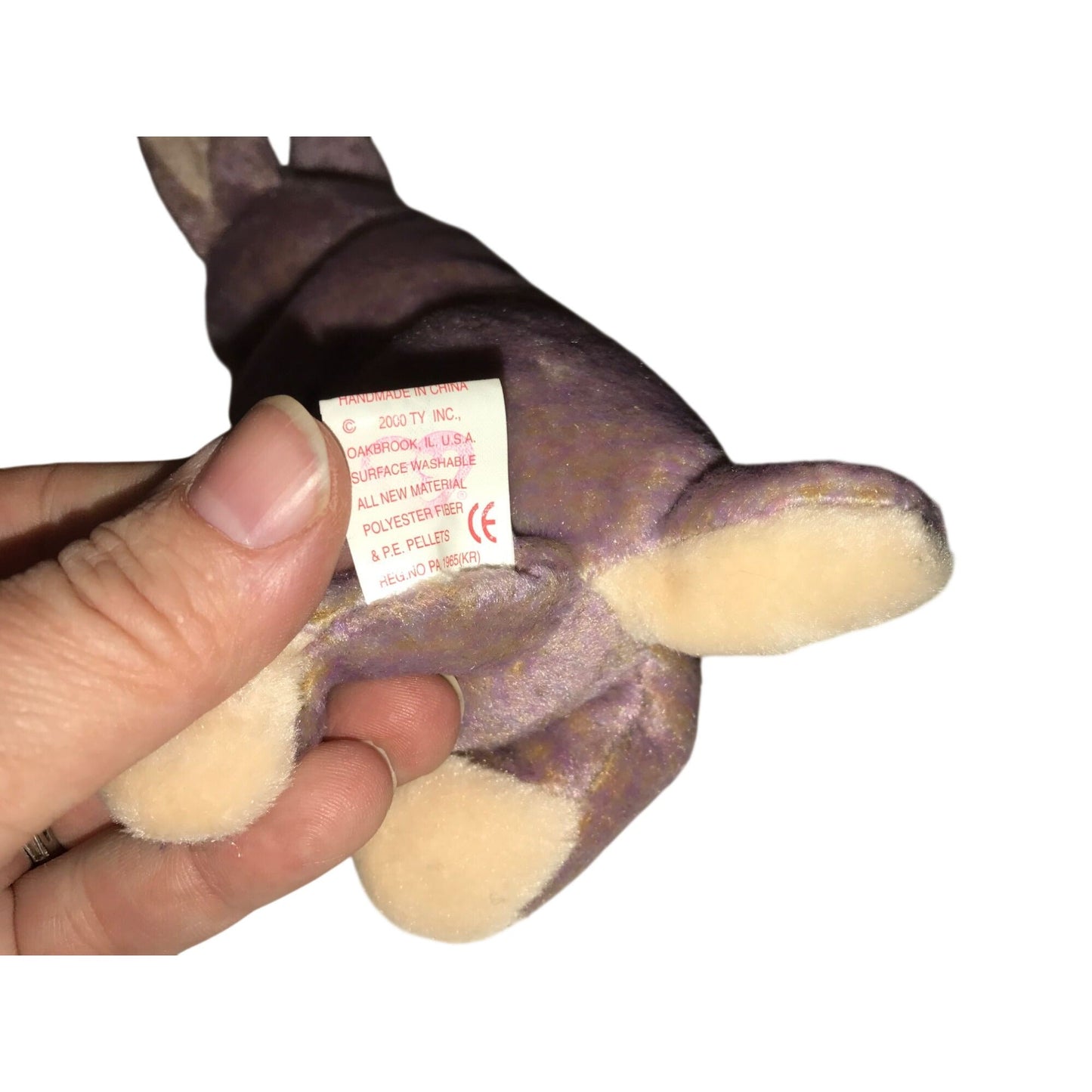 Springy the Bunny Beanie Baby from 2000 TY Beanie Baby  A+ Stuff Plush Toys / Stuffed Animals