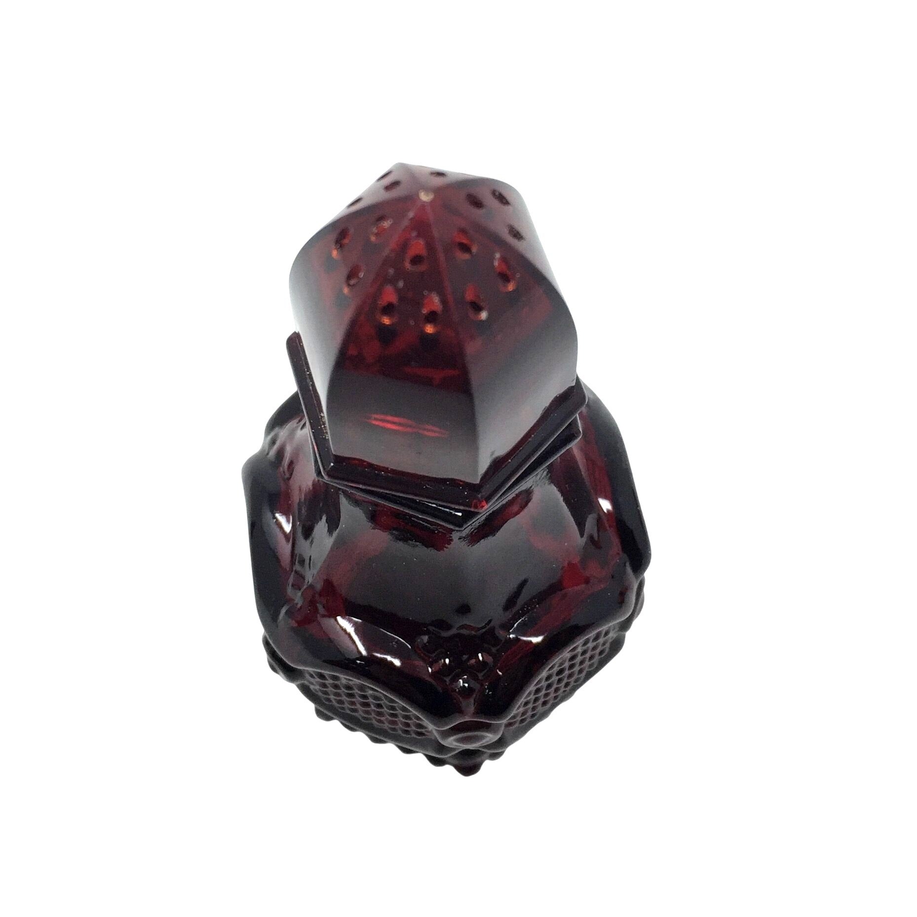 Vintage Avon 1876 Cape Cod Collection Ruby Red Glass Salt and Pepper Shaker Set Avon  A+ Stuff Salt & Pepper Shakers