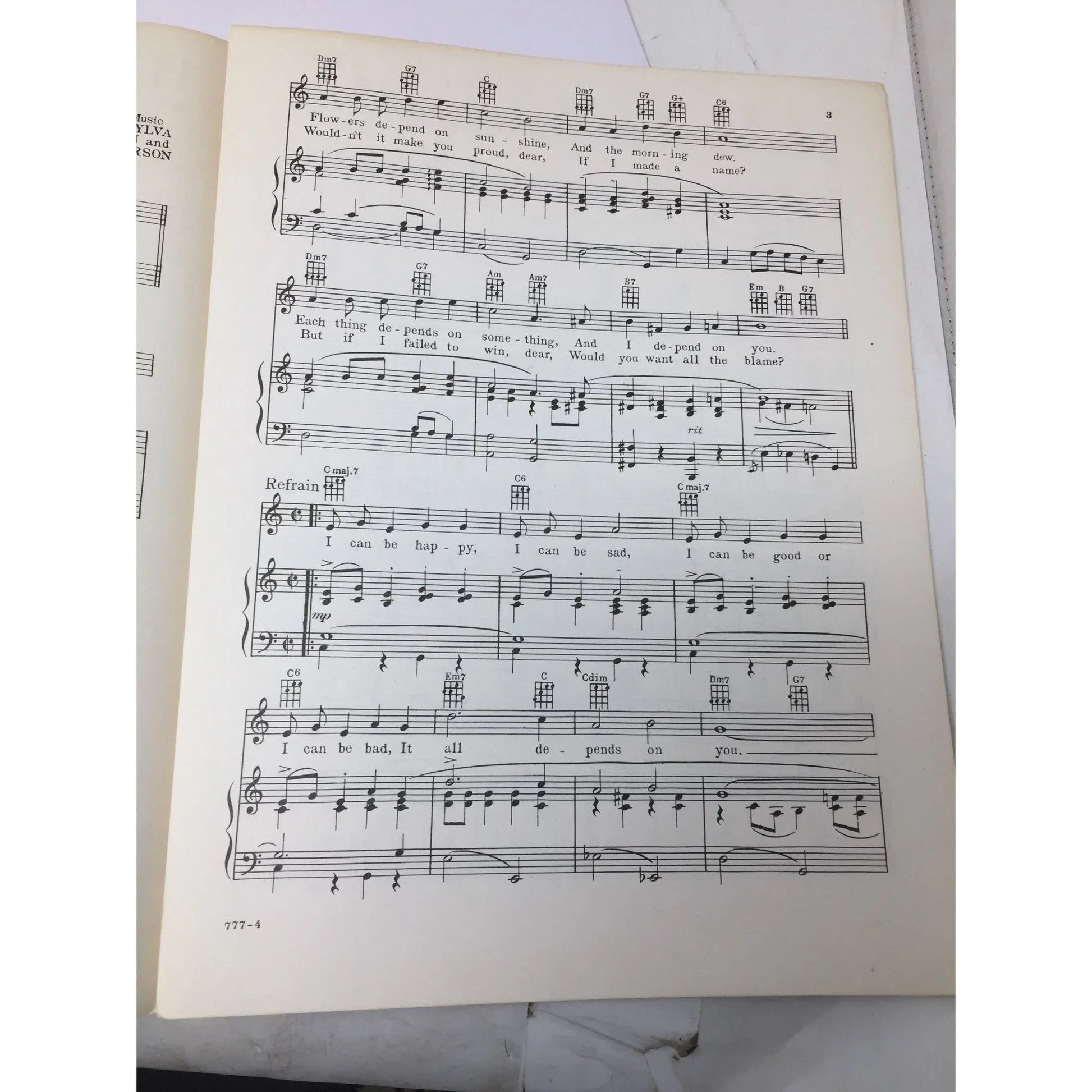 ''It All Depends On You - The Best Things In Life Are Free'' Sheet Music book - A+ Stuff - SHEET MUSIC - A+ Stuff