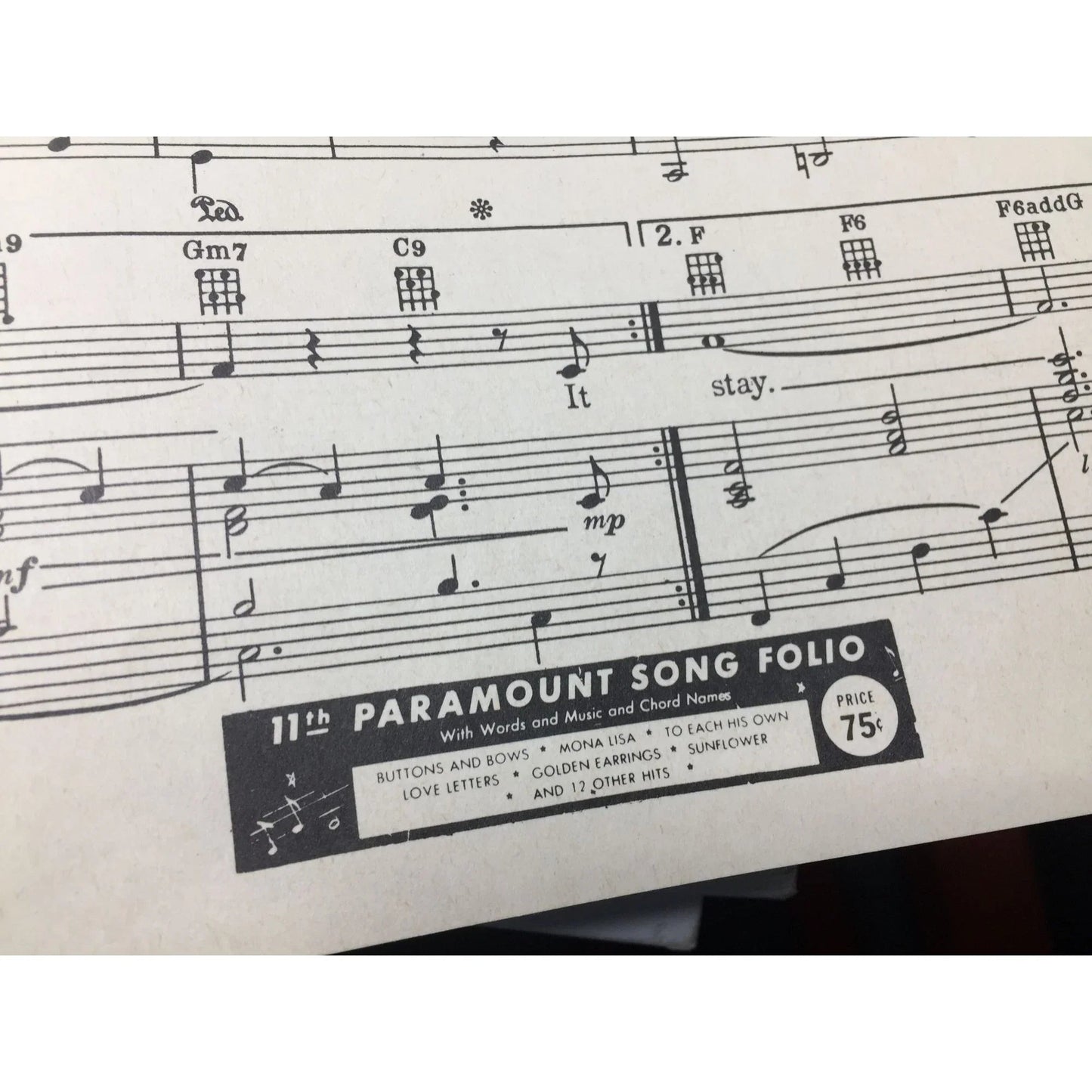 ''It looks like you love me'' by Paul Francis Webster/Sammy Fain - Vintage Sheet Music - A+ Stuff - SHEET MUSIC - A+ Stuff