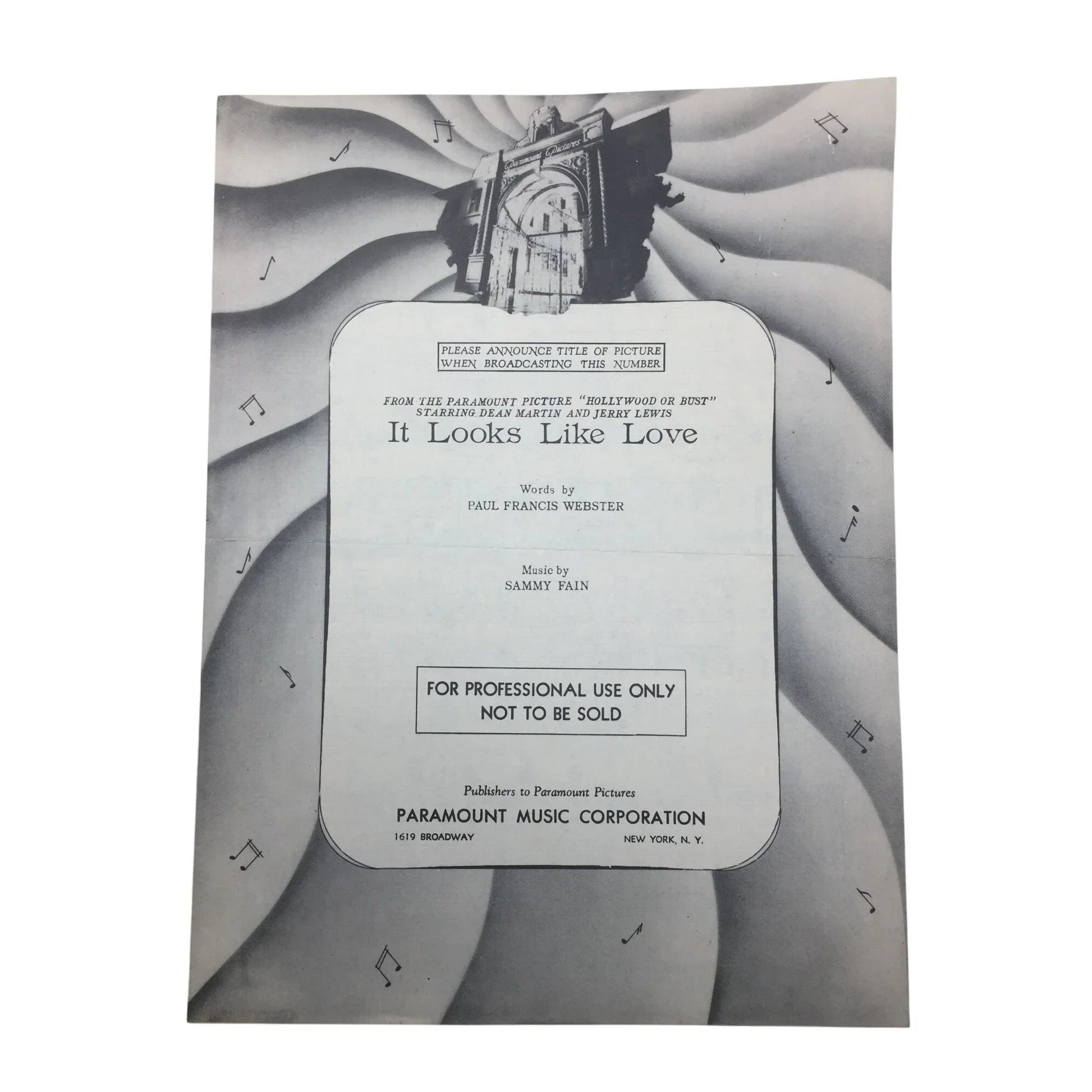 ''It looks like you love me'' by Paul Francis Webster/Sammy Fain - Vintage Sheet Music - A+ Stuff - SHEET MUSIC - A+ Stuff