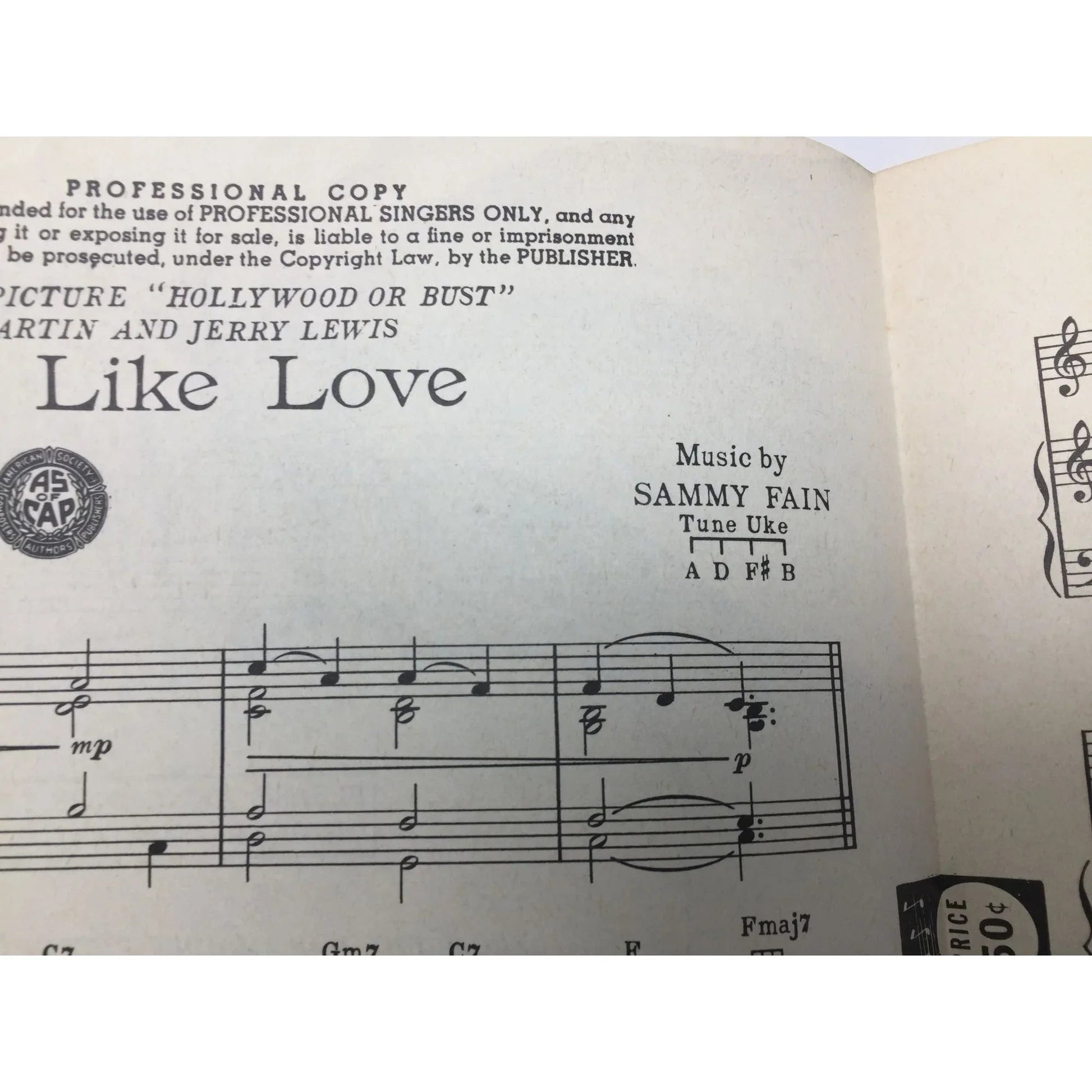 ''It looks like you love me'' by Paul Francis Webster/Sammy Fain - Vintage Sheet Music - A+ Stuff - SHEET MUSIC - A+ Stuff