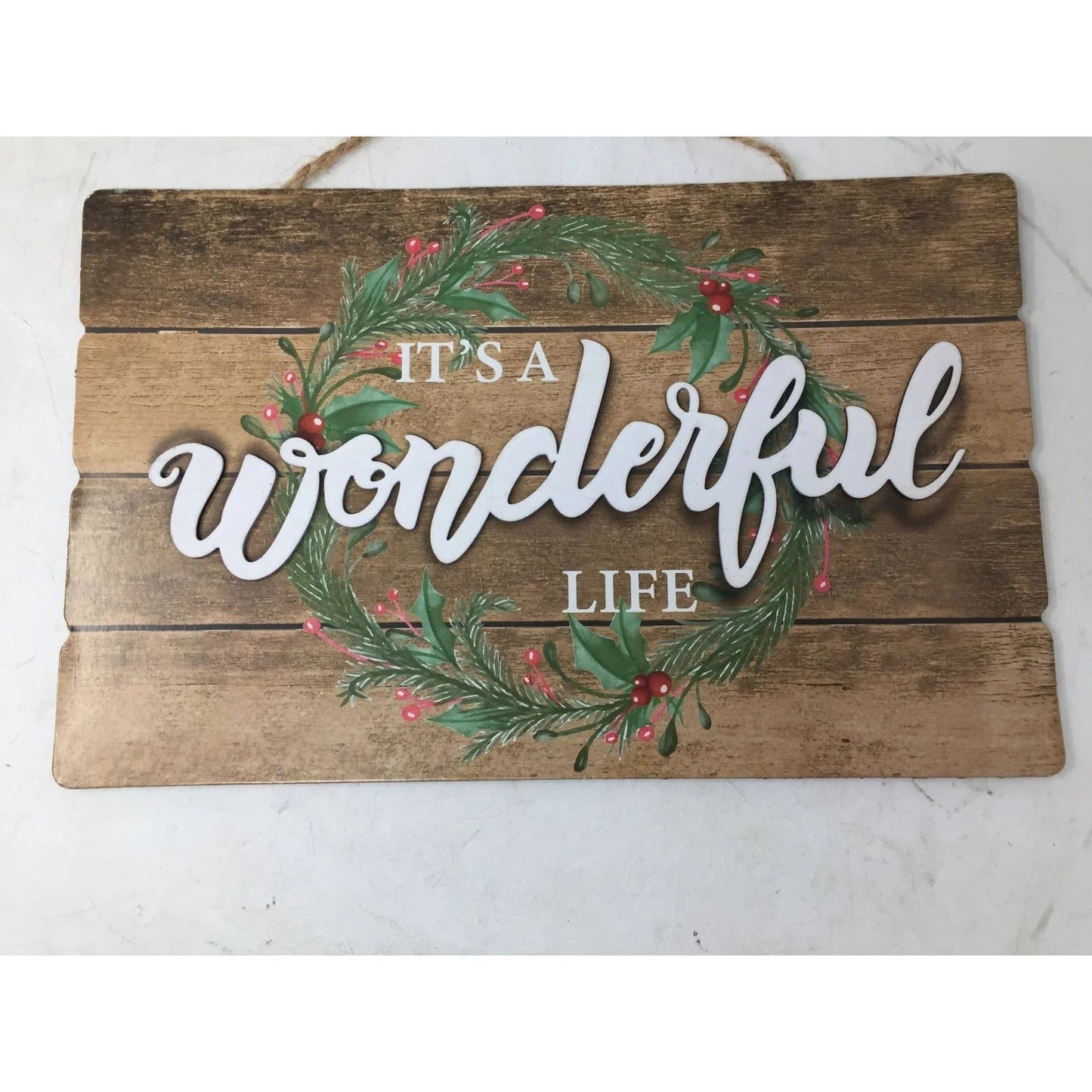 ''It's A Wonderful Life'' Christmas holiday Wooden Decoration/Sign - A+ Stuff - Seasonal & Holiday Decorations - A+ Stuff