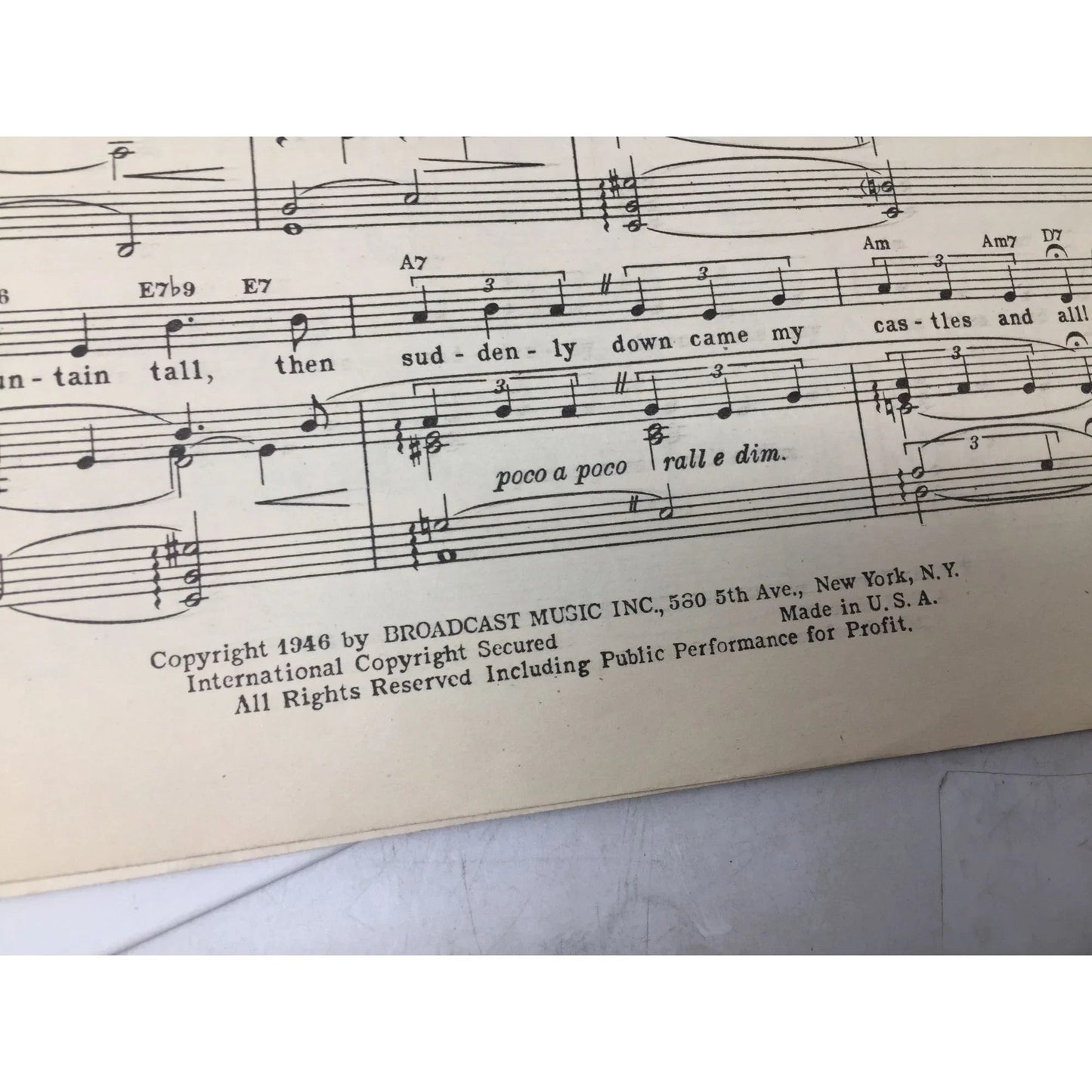 ''It's All Over Now'' by Sunny Skylar and Don Marcotte Vintage 1946 Sheet Music - A+ Stuff - sheet music - A+ Stuff