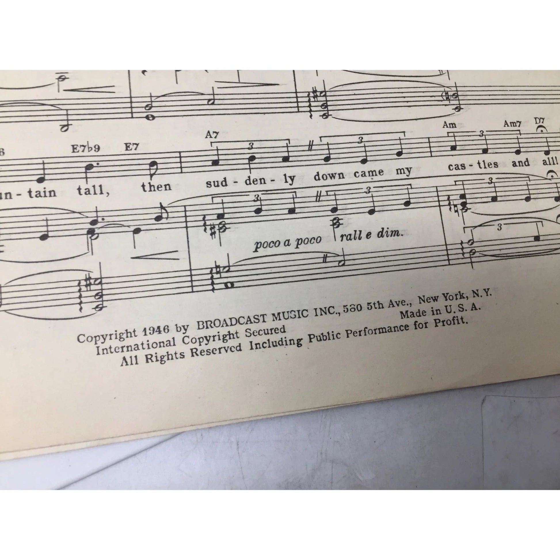 ''It's All Over Now'' by Sunny Skylar and Don Marcotte Vintage 1946 Sheet Music - A+ Stuff - sheet music - A+ Stuff
