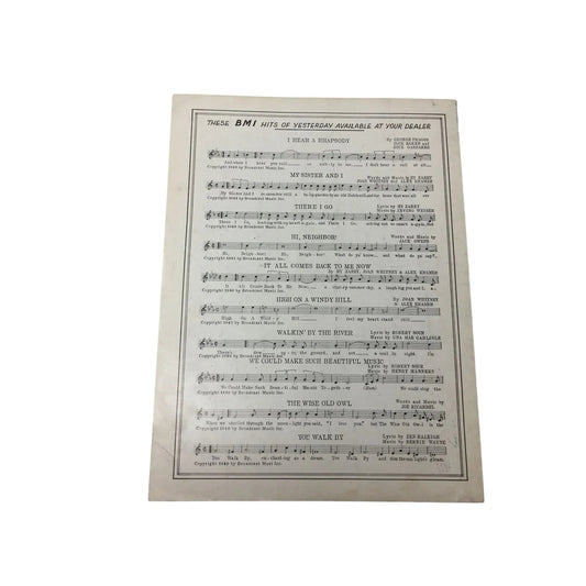 ''It's All Over Now'' by Sunny Skylar and Don Marcotte Vintage 1946 Sheet Music - A+ Stuff - sheet music - A+ Stuff