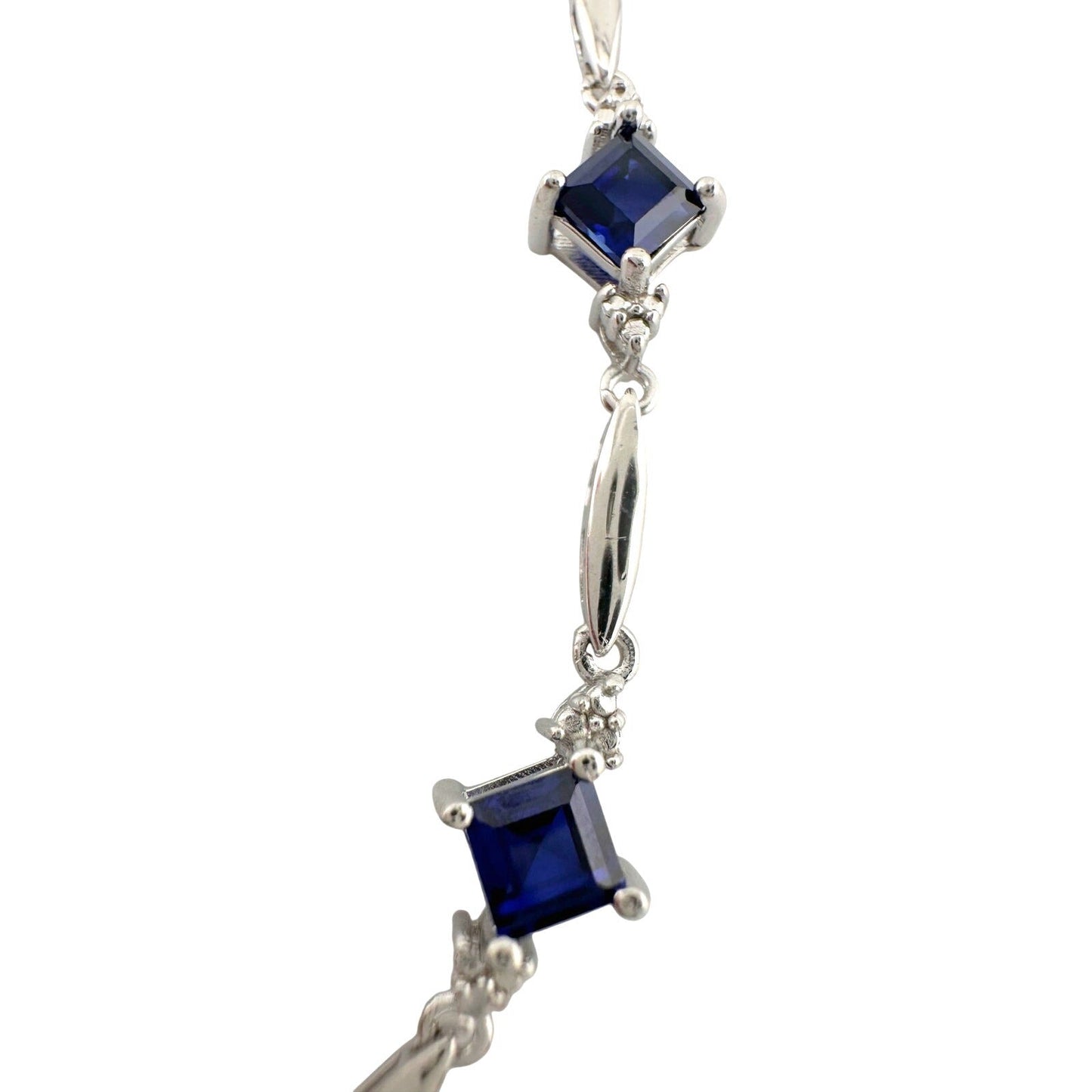 3.10 Carat Lab Created Sapphire Bracelet with Diamond Accent Unbranded  A+ Stuff Bracelet